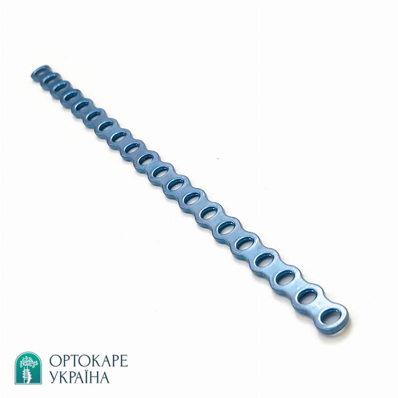 Пластина для реконструкція нижньої щелепи BMR 16 отворів, пряма 1,5 мм